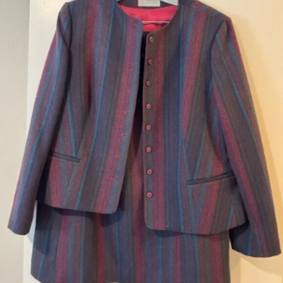 Evan Picone vintage The Classic Woman wool suit jacket and midi skirt 1970s/80s - Picture 1 of 8